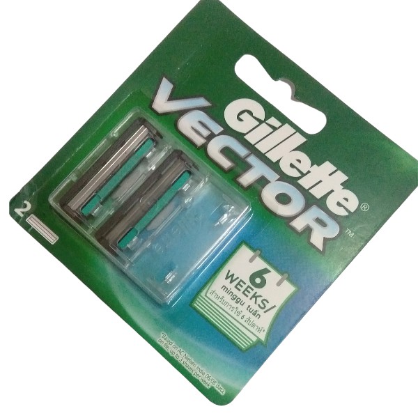 [HÀNG CÓ SẴN]Bộ 2 lưỡi cạo râu Gillette Vector Plus 1 Up(CHÌNH HÃNG)