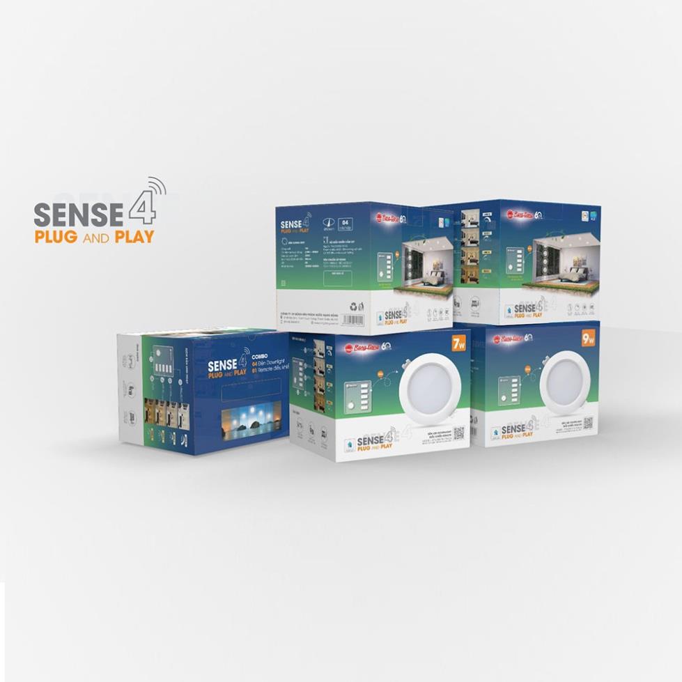 COMBO DOWNLIGHT SENSE 4-6-8-10 Model: AT16.RM 90/7W 110/9W Chính hãng Rạng Đông