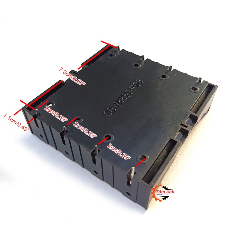 Đế Pin Li-ion 18650 Khay Hàn 1/2/3/4 Pin