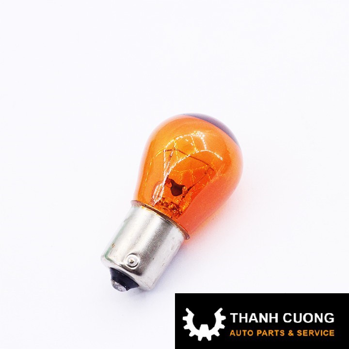 Bóng Đèn Xi Nhan Ô Tô Chân Cài 12V 21W hoặc 24V 21W Màu Vàng chân thẳng