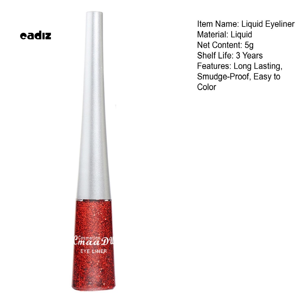 CADI Colored Eyeliner 16 Colors Glitter Eyeliner Gel Women Liquid Eye Liner Long Lasting