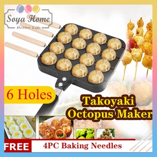 16 ô Khuôn làm bánh Bạch Tuộc Takoyaki Nhật chống dính bằng thép không gỉ