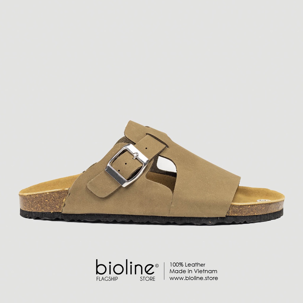 D26 - Dép đế trấu BIRKEN da bò chiến binh la mã - Bioline Birken  - Đế trấu, da bò thật nguyên tấm
