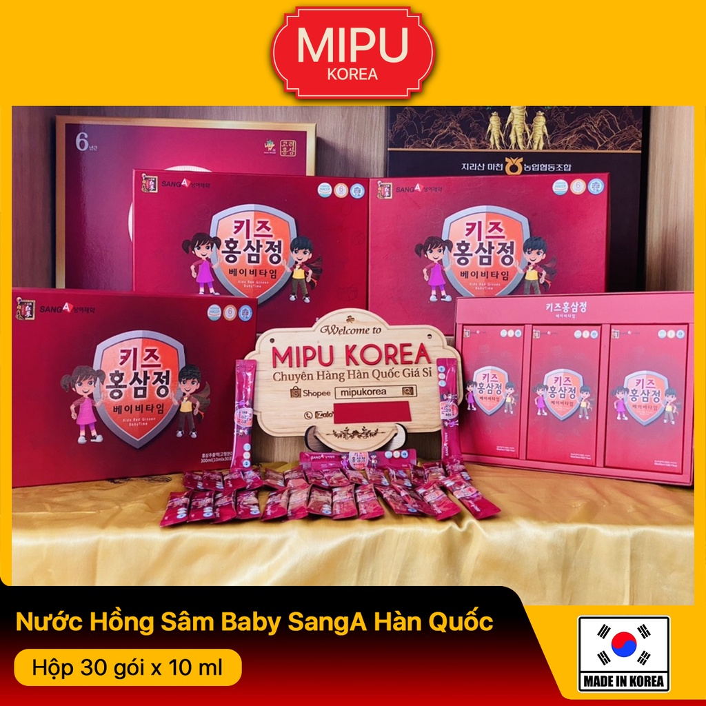 Nước Hồng Sâm Baby SangA  Hàn Quốc Hộp 30 gói x 10 ml
