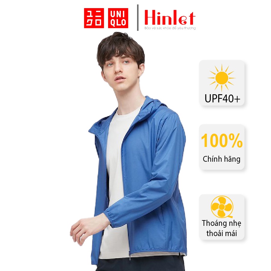 Áo khoác chống nắng nam Uniqlo 413975 vải dù Men Pocketable Parka