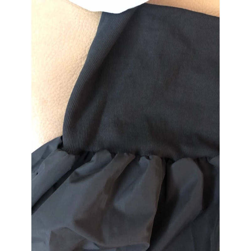 ORDER | ĐẦM JUMSUIT ỐNG BO NGỰC ĐEN / TRẮNG