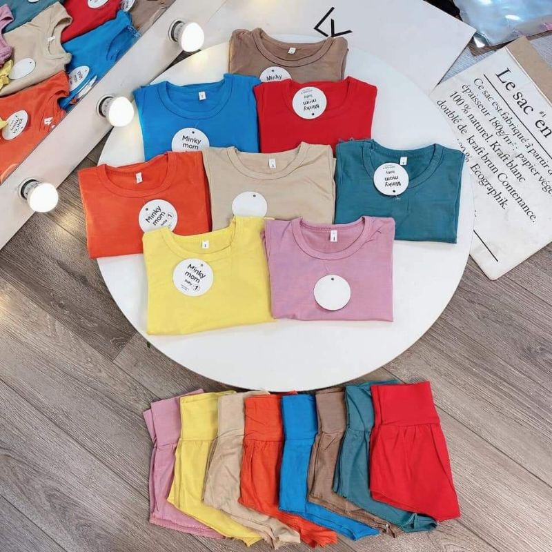 Bộ Thun Lạnh Chip Minky Mom Cho Bé Từ 5_ 20 kg