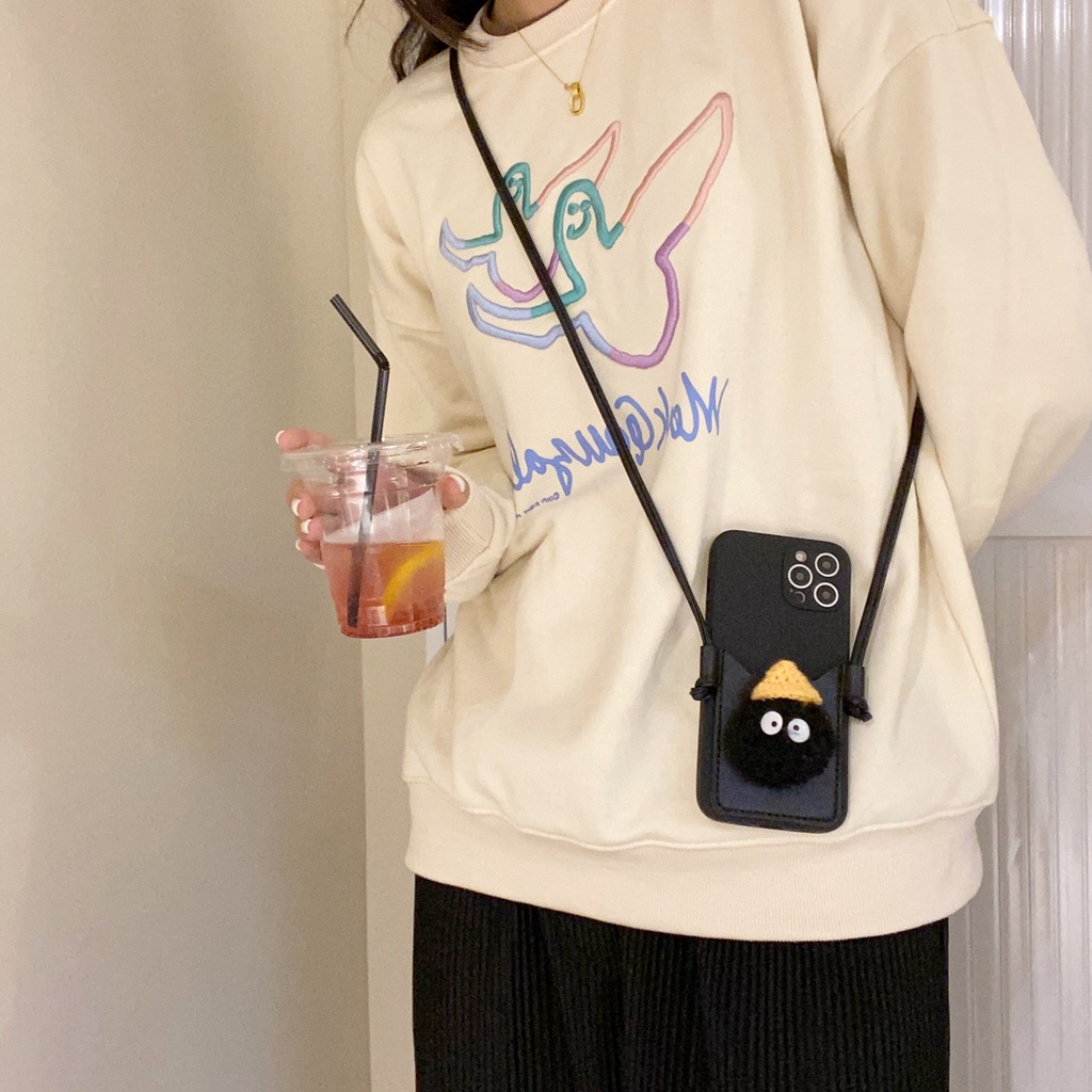 Ốp Điện Thoại Hình Bù Nhìn 3d Có Ngăn Đựng Thẻ Cho iphone 15pro max 14 pro max 14 plus 14 13 12 pro max 11 pro max xs max xr x 7 8 plus