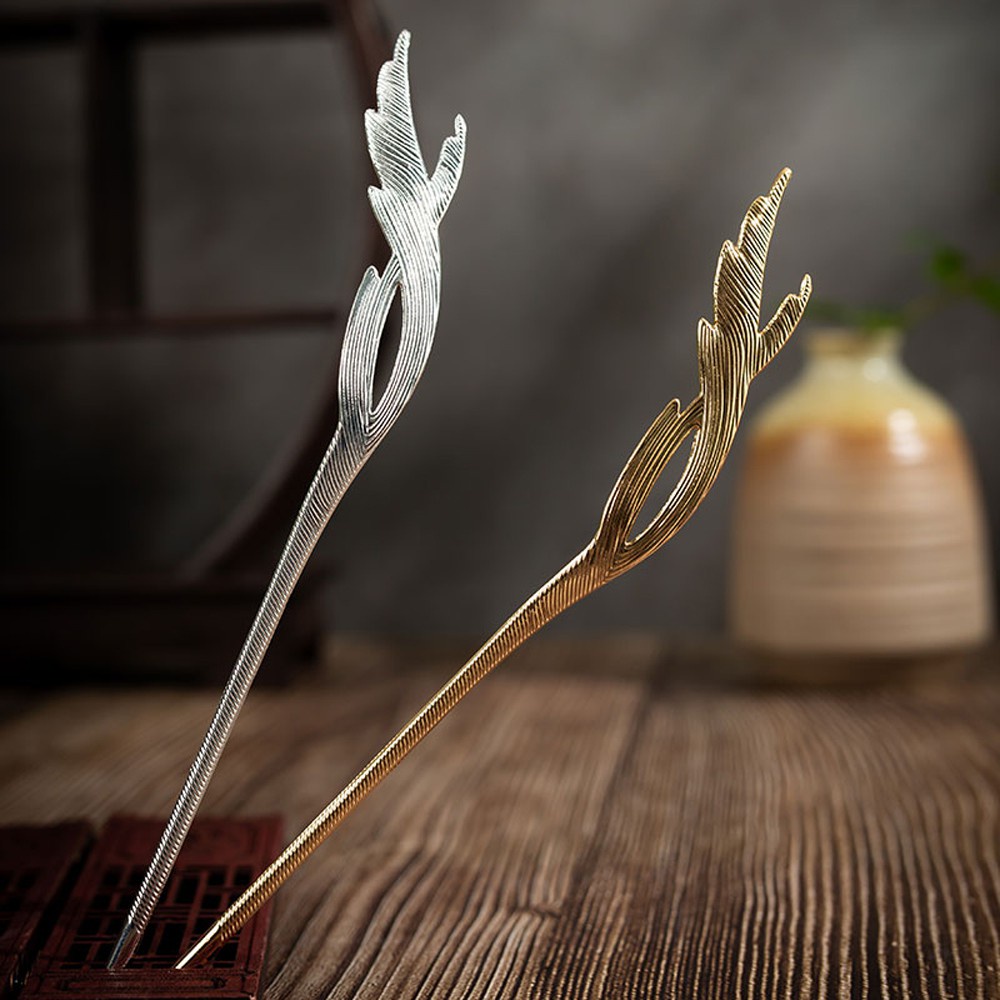 Trâm cài tóc hình lông vũ phong cách Trung Hoa cổ điển cho nữ