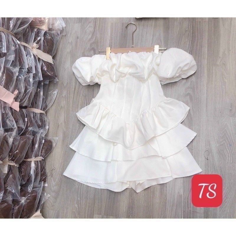 Áo cúp ngực phối bèo trễ vai UTNG♥️