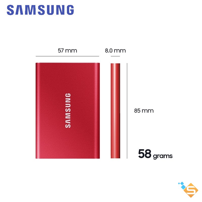 Ổ Cứng Di Động SSD Samsung T7 Non Touch 2TB 1TB 500GB USB Type C 3.2 Gen 2 - Bảo Hành Chính Hãng 3 Năm
