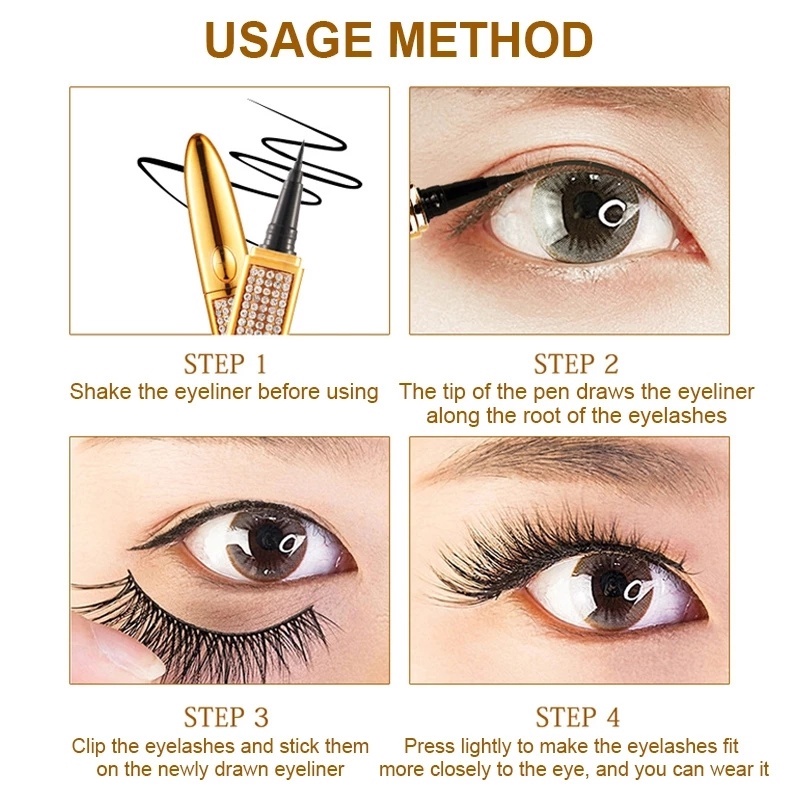 Bút Kẻ Mắt Dạng Lỏng Nhanh Khô Chống Thấm Nước Có Đầu Đóng Dấu Tiện Dụng