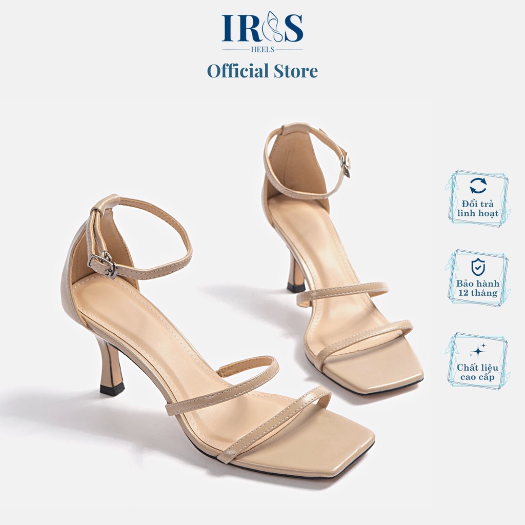 Giày sandal nữ cao gót 7 phân mũi hở quai mảnh IRIS HEELS - SD772
