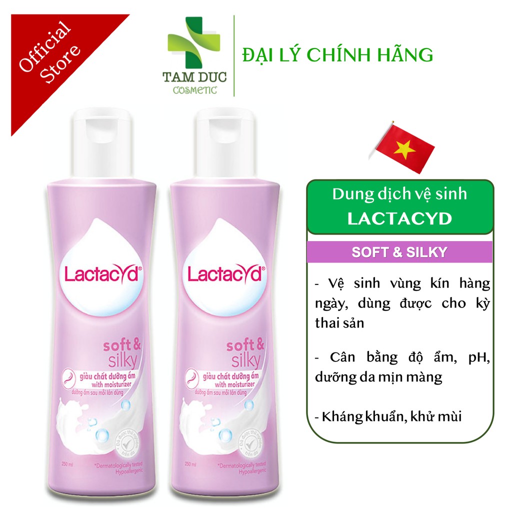 Bộ 2 chai DDVS Phụ nữ Lactacyd Soft &amp; Silky 250ml/chai