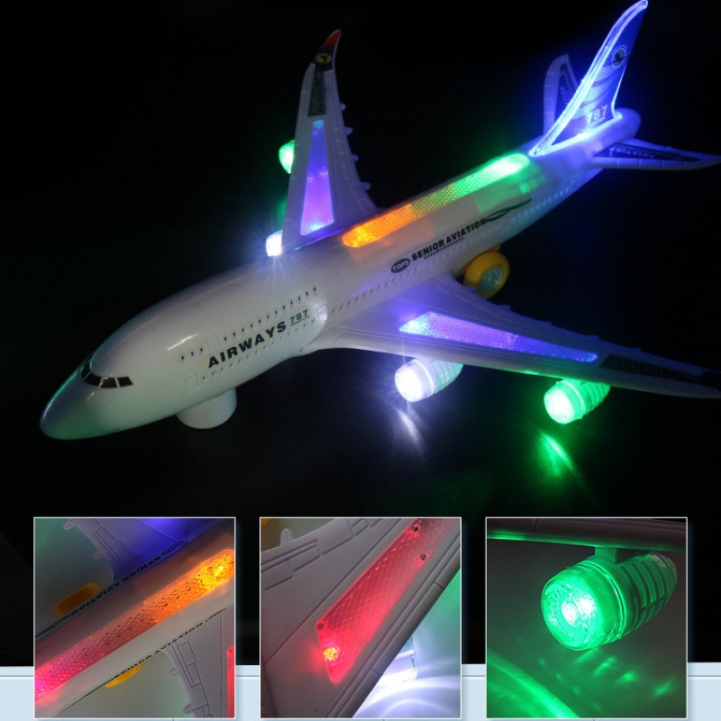 Máy bay mô hình đồ chơi phát nhạc giúp bé phát triển trí tuệ, đồ chơi máy bay mô hình dành cho trẻ em