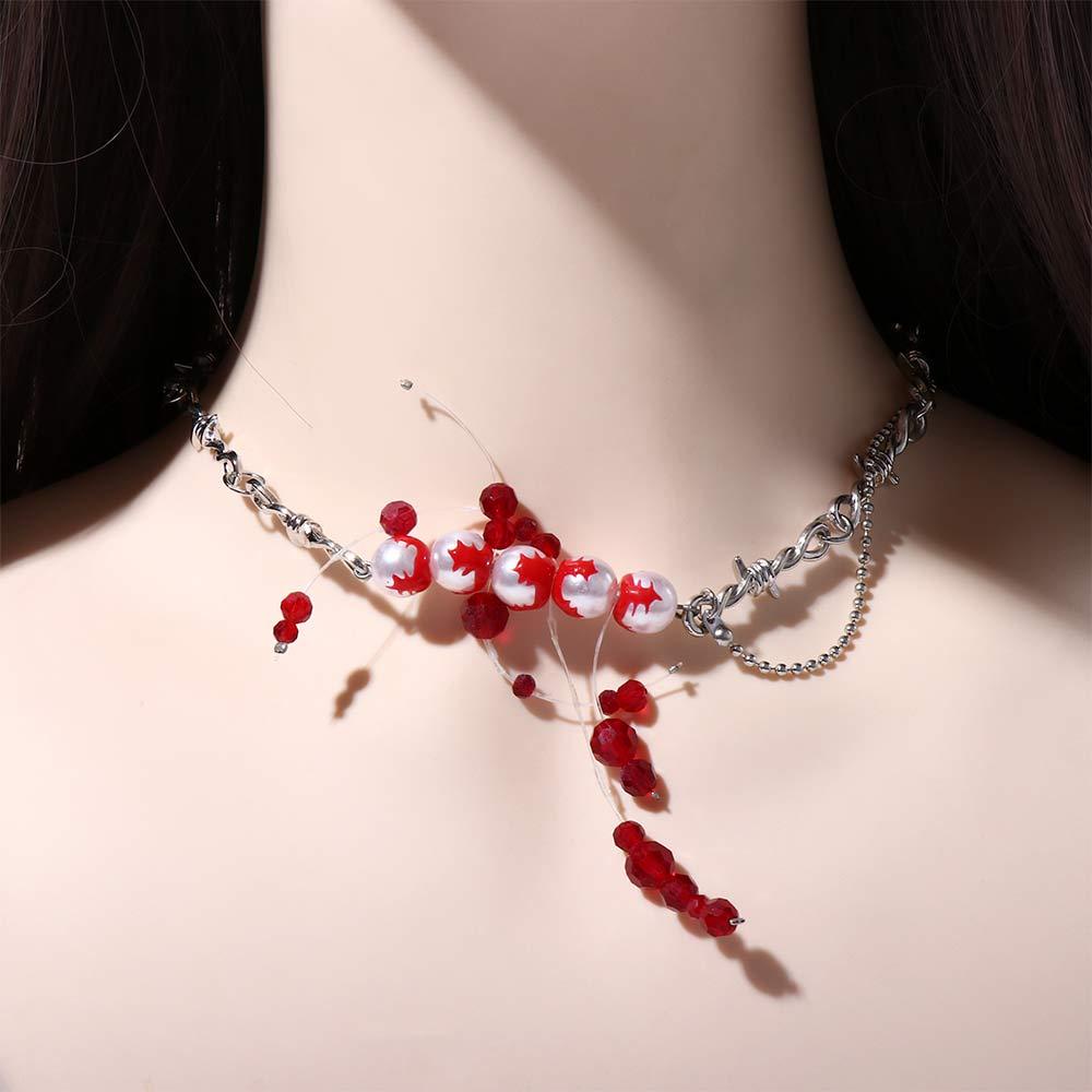 MXGOODS Vòng Cổ Hai Lớp Đính Hạt Và Tua Rua Phong Cách Hàn Quốc Cổ Điển Dành Cho Nữ