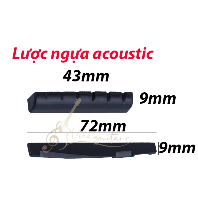 Bộ Lược Ngựa Đàn Guitar Bằng Xương Và Nhựa Cho Đàn Acoustic Và Guitar Classic - Hỗ Trợ Mài Theo Yêu Cầu