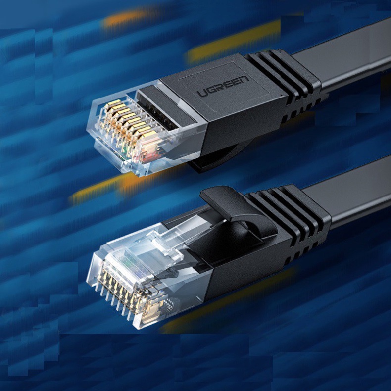 Cáp mạng Dây Dẹp đúc sẵn Cat6 dài 0.5m Ugreen 50172 (Gigabit 26AWG)