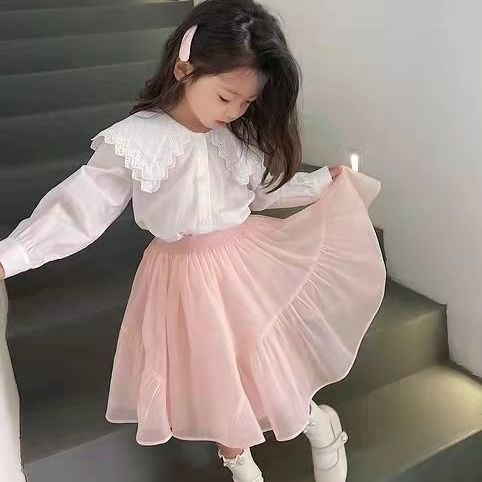 Chân Váy Lưới Xếp Li Phong Cách Thời Trang Xuân Thu Mới Dành Cho Bé Gái