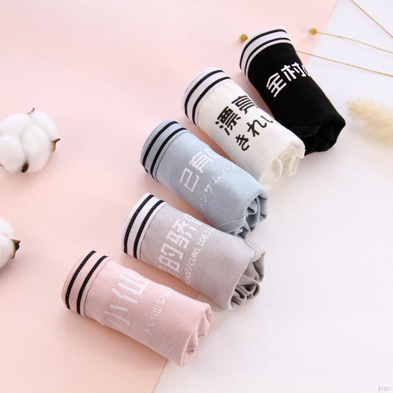 Quần lót cotton màu trơn hoạ tiết chữ cho phái nữ | BigBuy360 - bigbuy360.vn