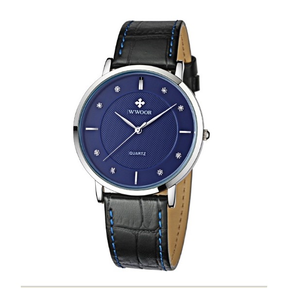 Đồng hồ Wwoor siêu mỏng dây da cao cấp