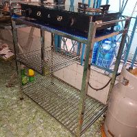 Kệ bếp gas đôi inox 201