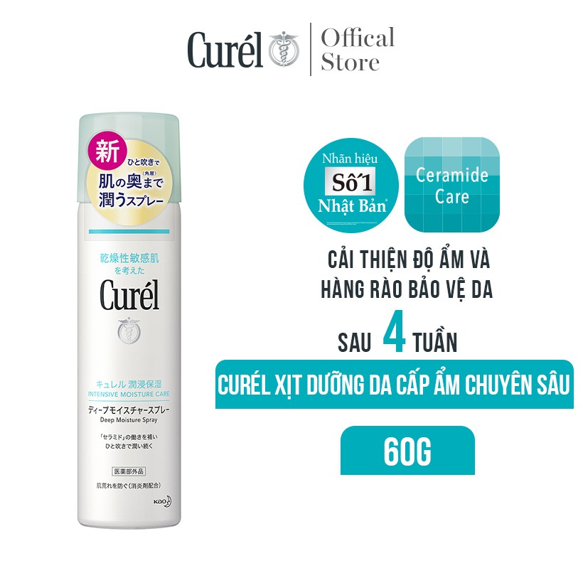 [Freeship] Xịt dưỡng da cấp ẩm chuyên sâu Curél Intensive Moisture Care Deep Moisture Spray 60g