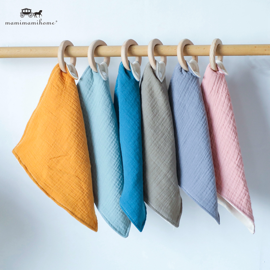 Khăn lau MAMIMAMIHOME vải cotton nguyên chất dễ treo dành cho em bé