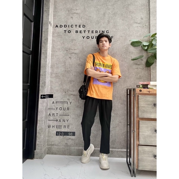 Áo thun in hình chuột form rộng thời trang nam Nô store