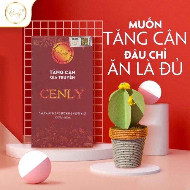 [Mẫu Mới Nhất] Tăng Cân Cenly chính hãng tăng cân nhanh cấp tốc Thảo mộc không phải là thuốc (30 viên)