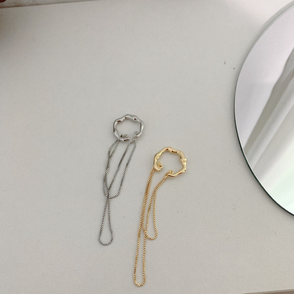 Khuyên Kẹp Vành Tai Dáng Dài Nhiều Lớp Đơn Giản Thời Trang Mới Cho Nữ