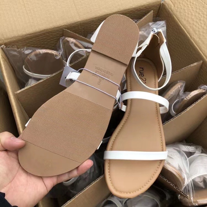 Sandal nữ quai mảnh Rue21  Dép bệt nữ quai da xuất dư 0722