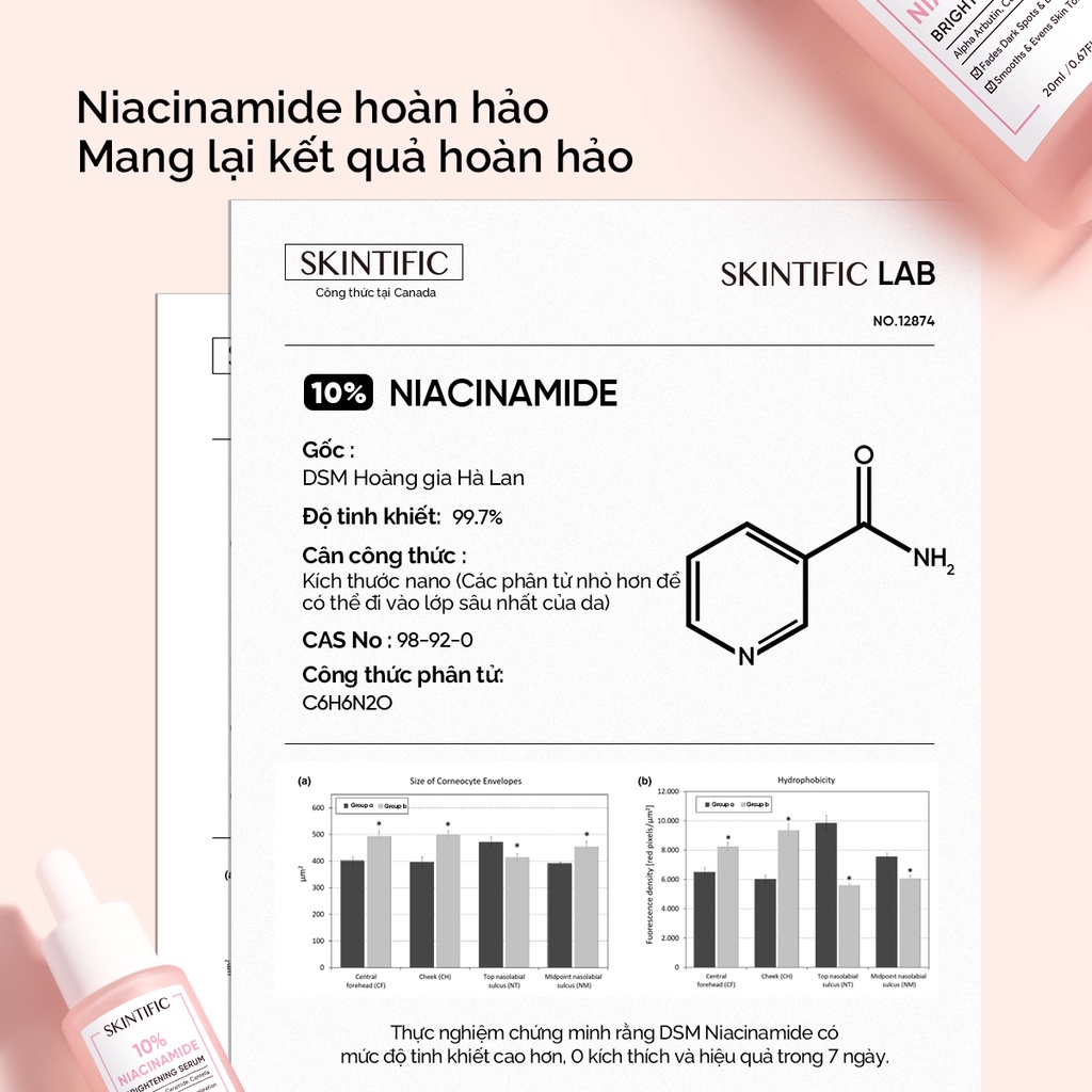 SKINTIFIC 5X Ceramide Low pH Cleanser 80g Sữa Rửa Mặt / SKINTIFIC 10% Niacinamide Brightening Serum 20ml Dưỡng Trắng