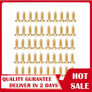 50 Đinh vít Mạ vàng 3mm cho tấm đĩa Pickguard guitar điện Fender Strat Tele