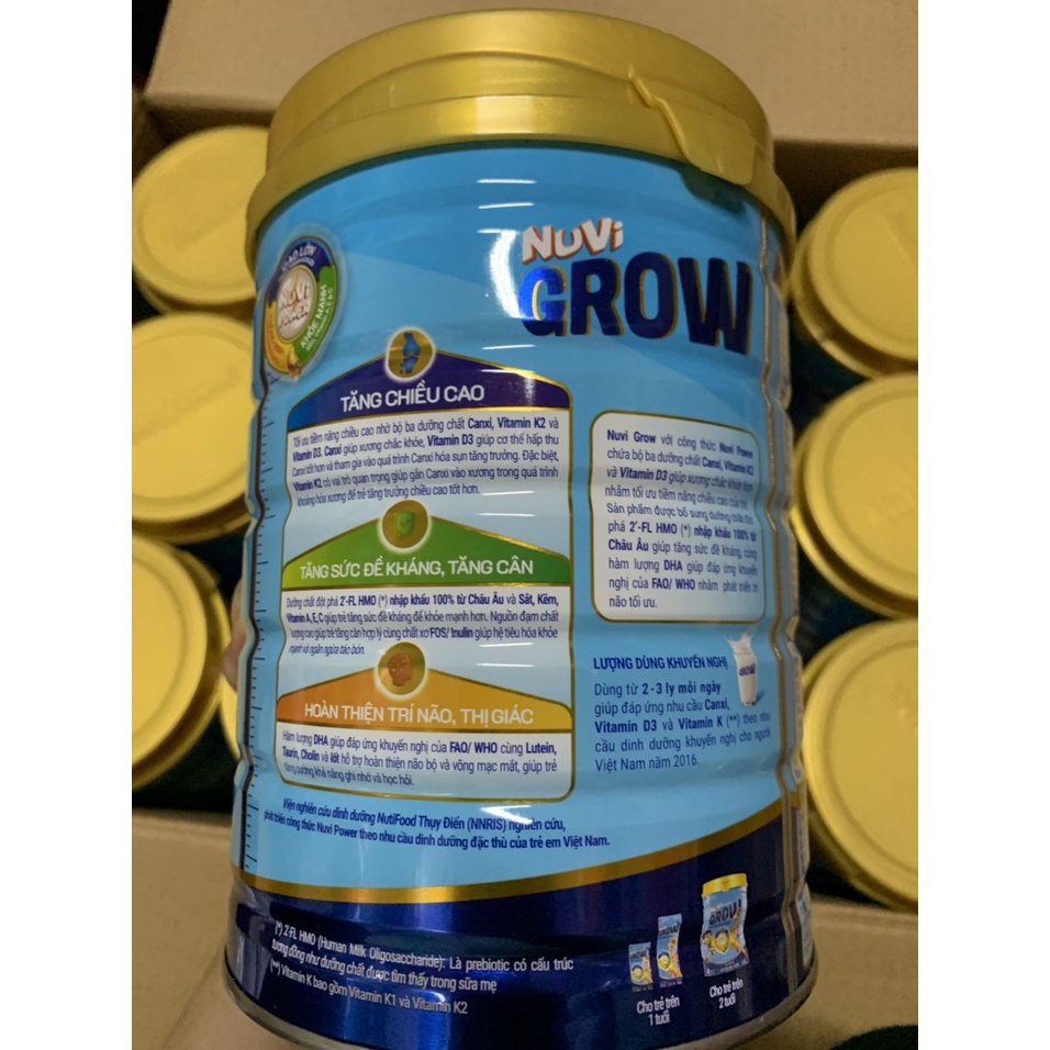 Combo 2 hôp Sữa Nutifood Nuvi GROW 4 900g  hsd tháng 1/2025