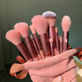 Bộ Cọ Trang Điểm Fix Hồng 13 Cây Mền Mịn - Tặng kèm túi nhung rút xịn mịn xịn sò