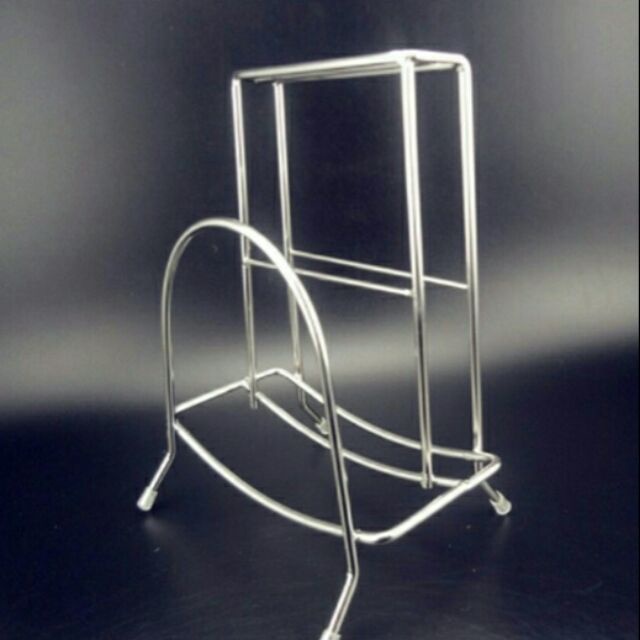 GIÁ ĐỂ DAO THỚT INOX LOẠi MỚI CÓ 2 NGĂN ĐỂ DAO VÀ ĐỂ THỚT