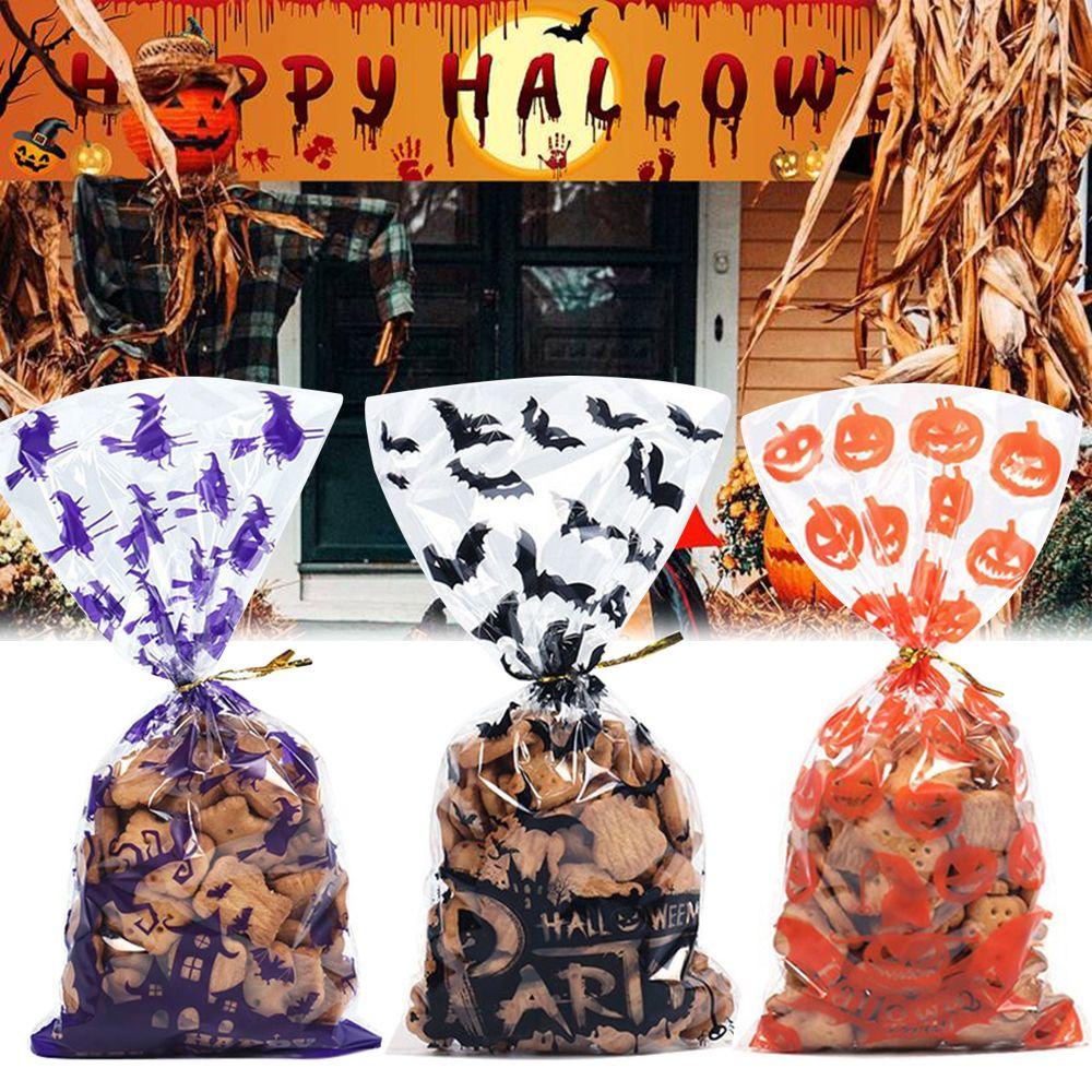 Bộ 50 Túi Đựng Kẹo Họa Tiết Phù Thủy Độc Đáo Cho Dịp Halloween