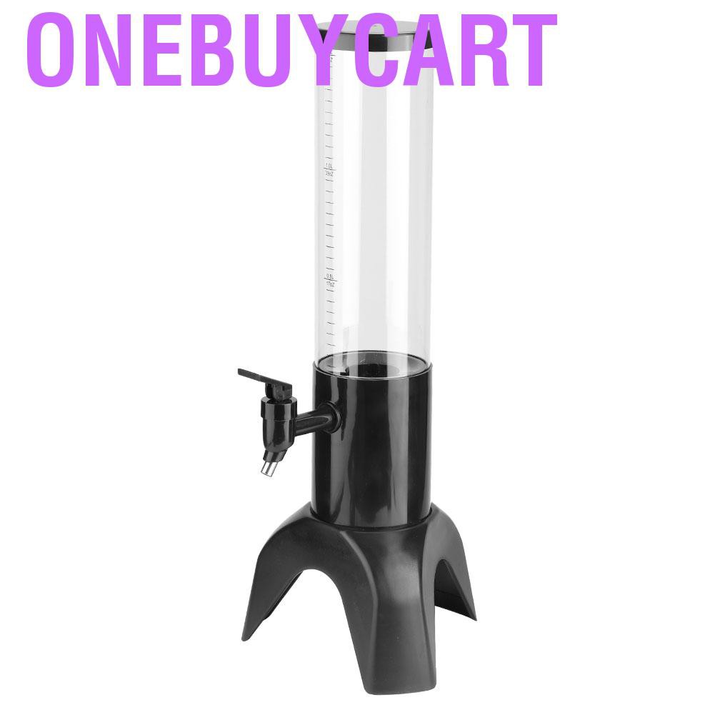 Onebuycart 1.5L Three-legged Clear Beer Tower Beverage Dispenser for Parties Home Bar Accessories