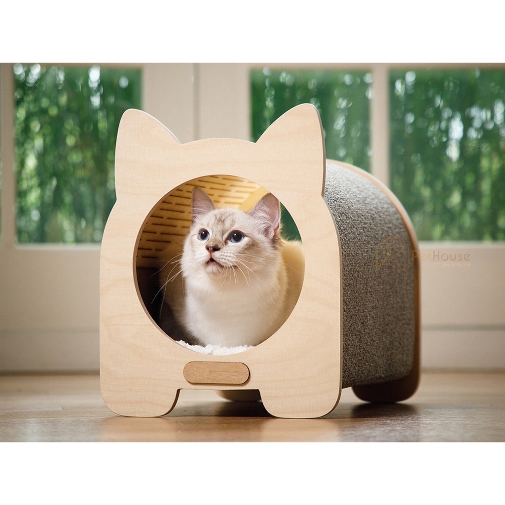 Nhà vòm cho mèo có cào móng, kiểu dáng dễ thương, siêu cute
