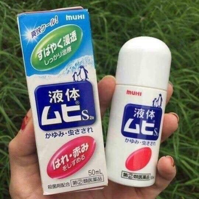 Lăn muỗi Muhi 50ml màu xanh