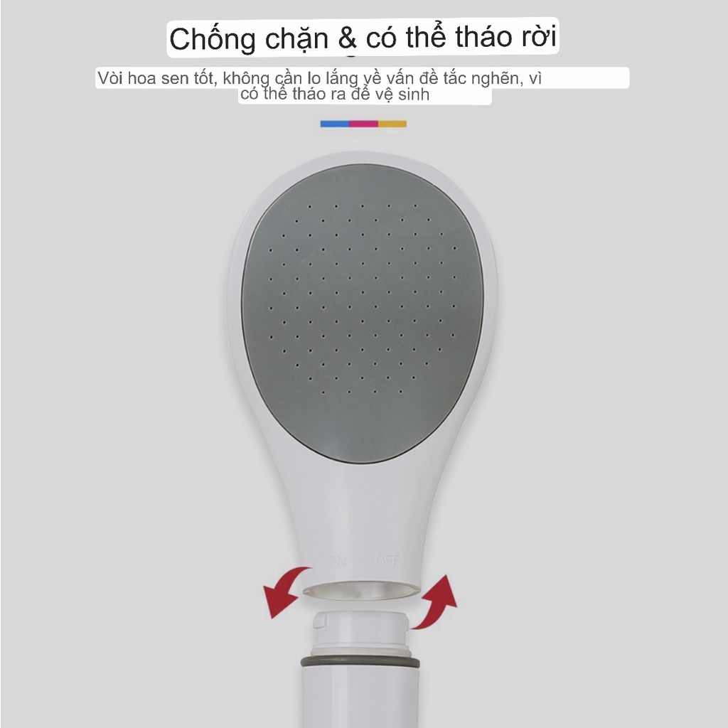 Đầu vòi hoa sen áp suất cao tiện dụng cho nhà tắm