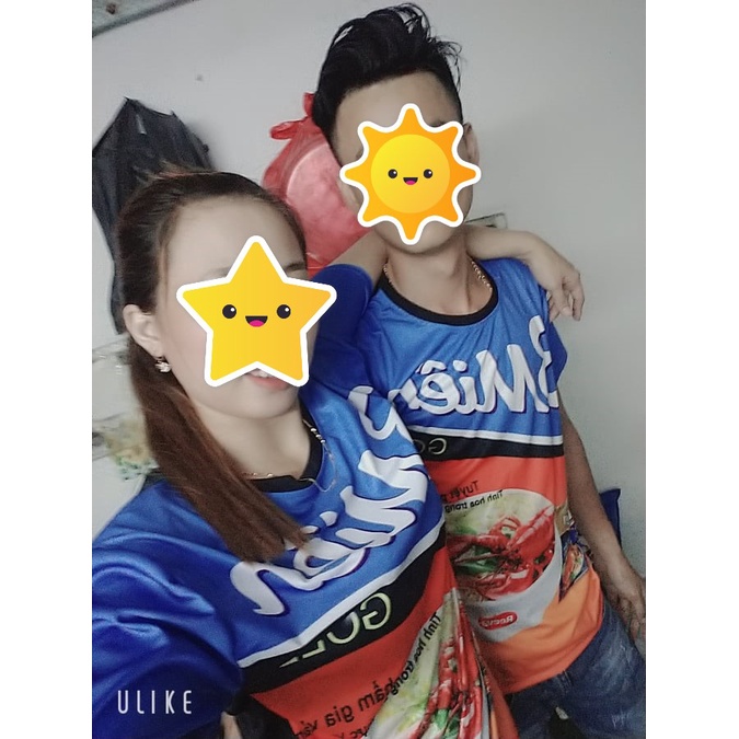 Bộ quần áo hảo hảo cực hài hước 10kg đến 85kg nam nữ gia đình hội nhóm mặc ở nhà đi chơi đều được