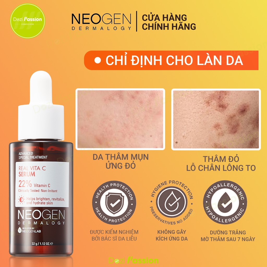 Tinh Chất Serum Neogen Vitamin C Làm Trắng Da, Mờ Thâm - Neogen Dermalogy Real Vita C Serum 32g