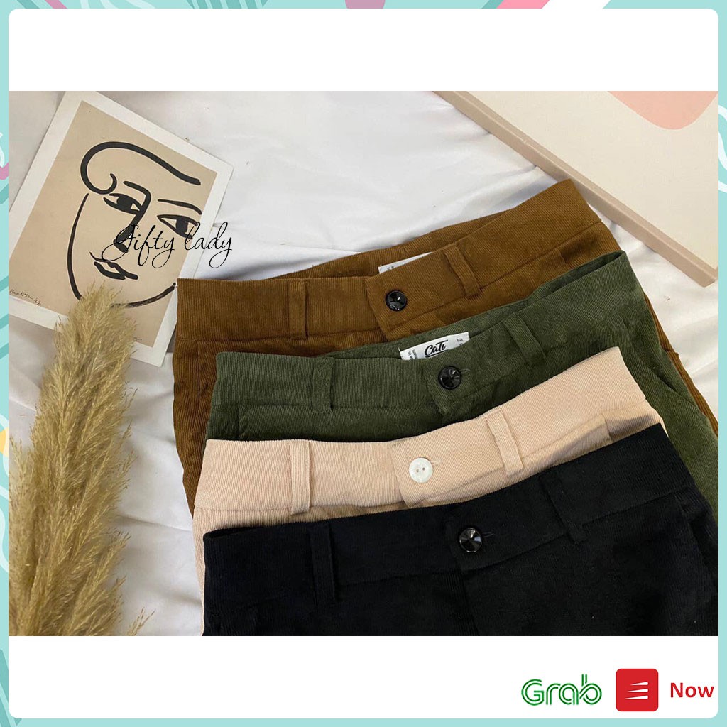 Quần Ống Rộng Nữ Có Khóa Kéo Siêu Hot Chất Nhung Tăm, Quần Ống Suông Culottes Nữ Sành Điệu, Chân Dài Tôn Dáng, Giftylady | BigBuy360 - bigbuy360.vn