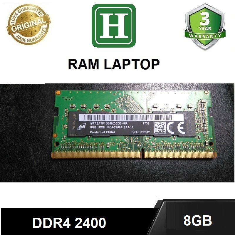Ram laptop DDR4  8GB bus 2400, chính hãng bảo hành 3 năm