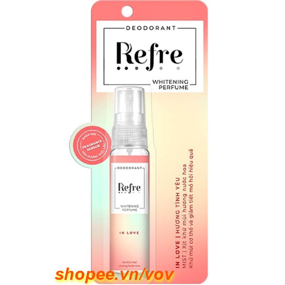 Xịt Khử Mùi Refre 30Ml Dưỡng Sáng Da Với Nhiều Hương Thơm Giúp Bạn Dễ Lựa Chọn Hơn, Vov Cung Cấp & Bảo Trợ.