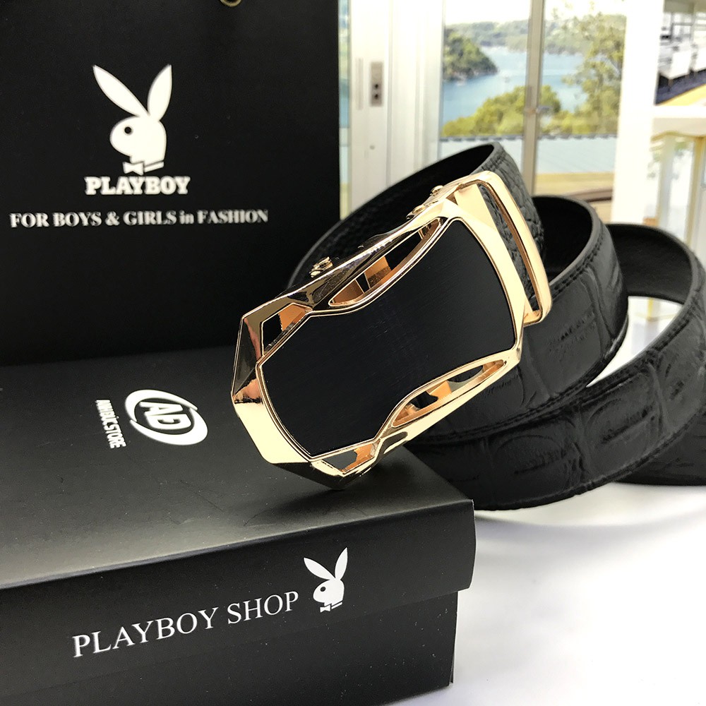 Thắt lưng dây nịt nam ô  tô vàng có hộp tặng kèm