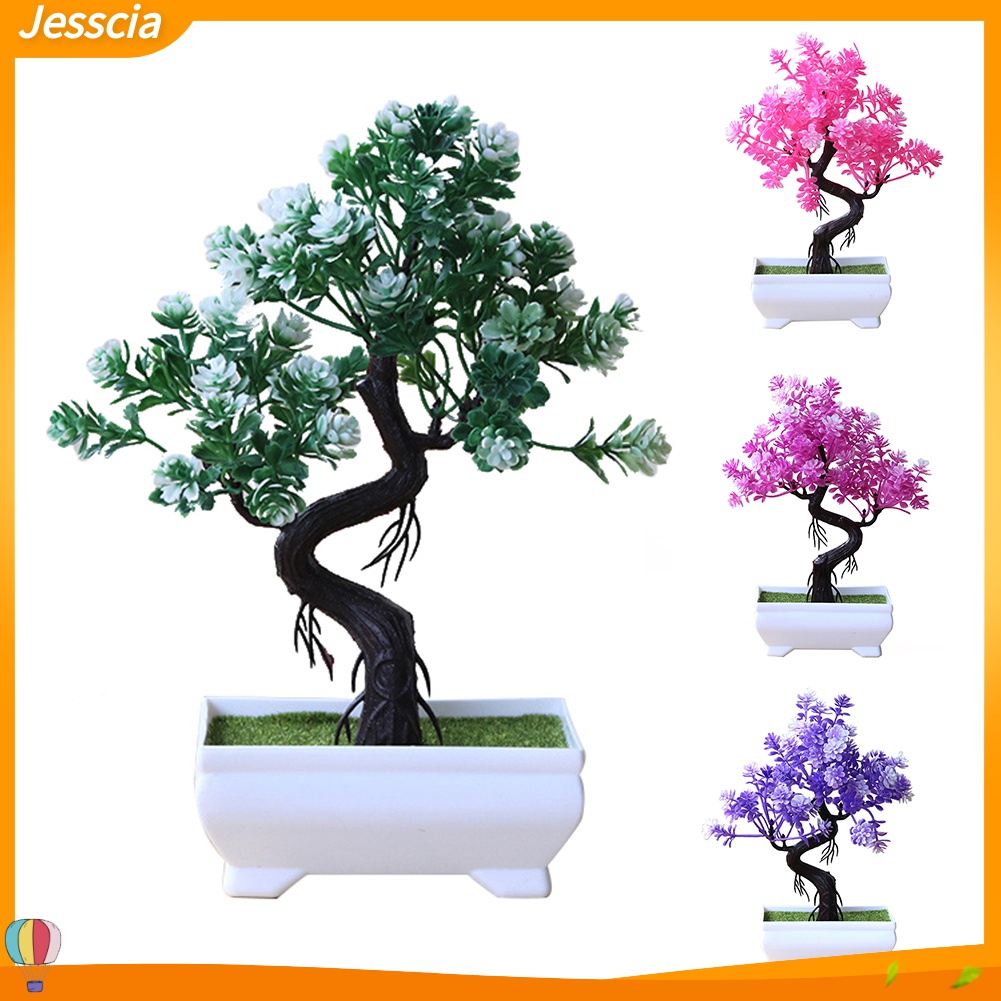 Jessica| Chậu Cây Bonsai Giả Trang Trí Bàn Làm Việc
