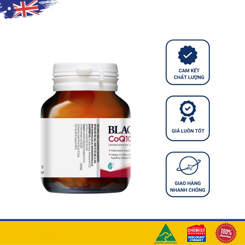 Viên uống bổ trợ chức năng tim của Úc Blackmores CoQ10 150mg High Potency 30 viên (SP3)